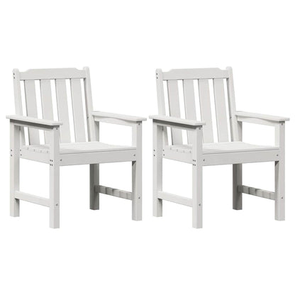 Garten-Essstuhl 2 pcs Weiß 65.5 x 59 x 88cm Plastik