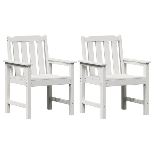 Garten-Essstuhl 2 pcs Weiß 65.5 x 59 x 88cm Plastik