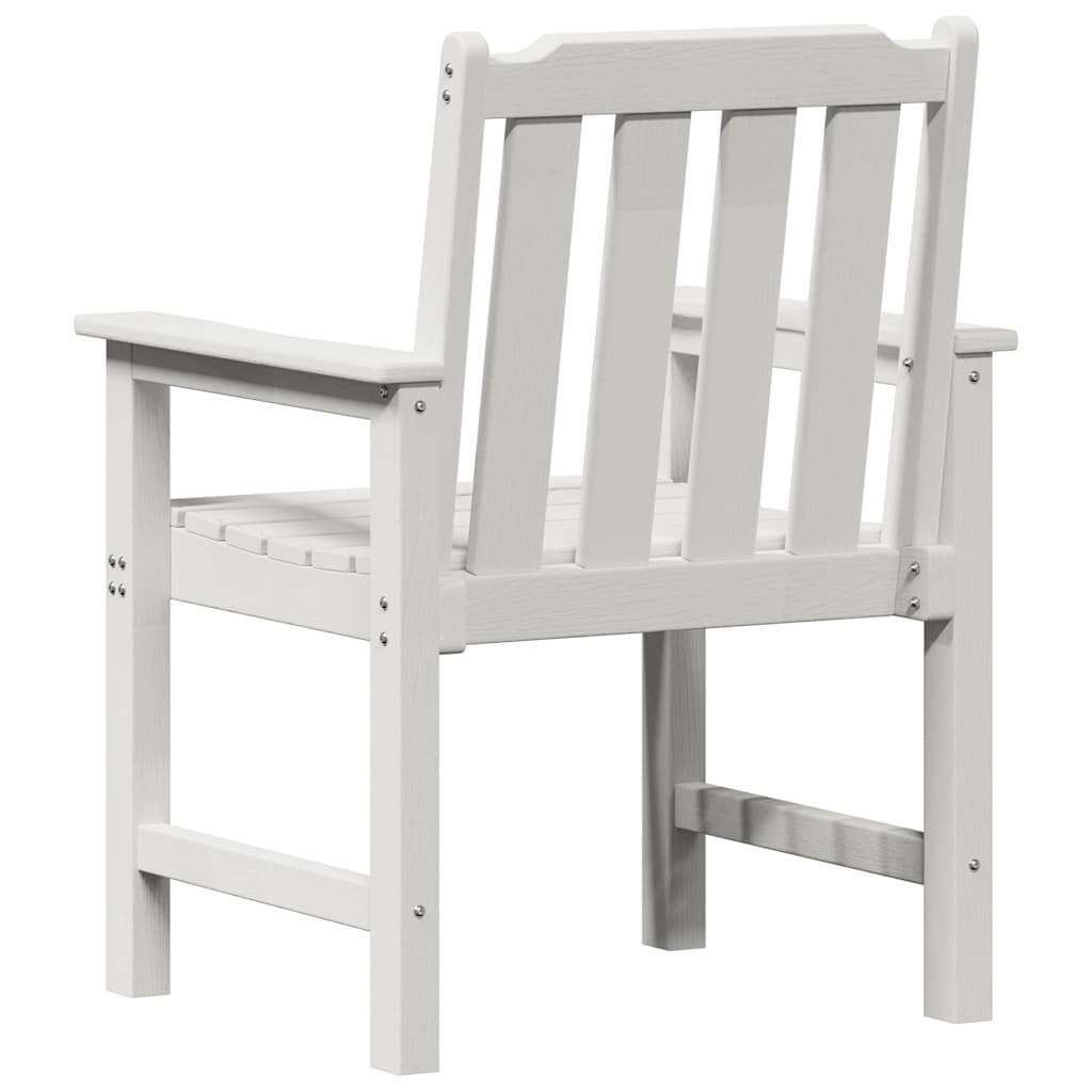 Garten-Essstuhl 2 pcs Weiß 65.5 x 59 x 88cm Plastik