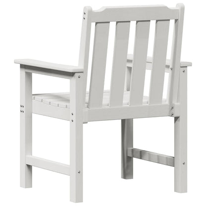 Garten-Essstuhl 2 pcs Weiß 65.5 x 59 x 88cm Plastik