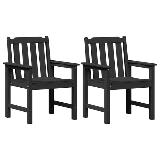Garten-Essstuhl 2 pcs Schwarz 65.5 x 59 x 88cm Plastik