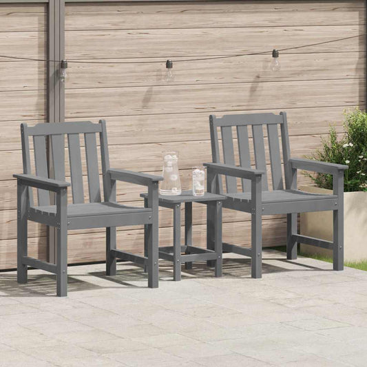 Garten-Essstuhl 2 pcs Hellgrau 65.5 x 59 x 88cm Plastik