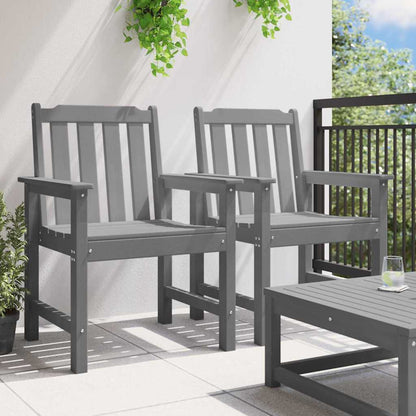 Garten-Essstuhl 2 pcs Hellgrau 65.5 x 59 x 88cm Plastik