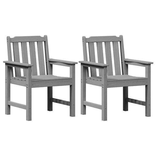 Garten-Essstuhl 2 pcs Hellgrau 65.5 x 59 x 88cm Plastik
