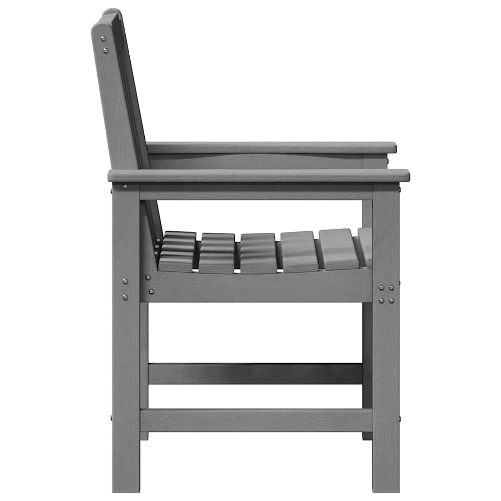 Garten-Essstuhl 2 pcs Hellgrau 65.5 x 59 x 88cm Plastik