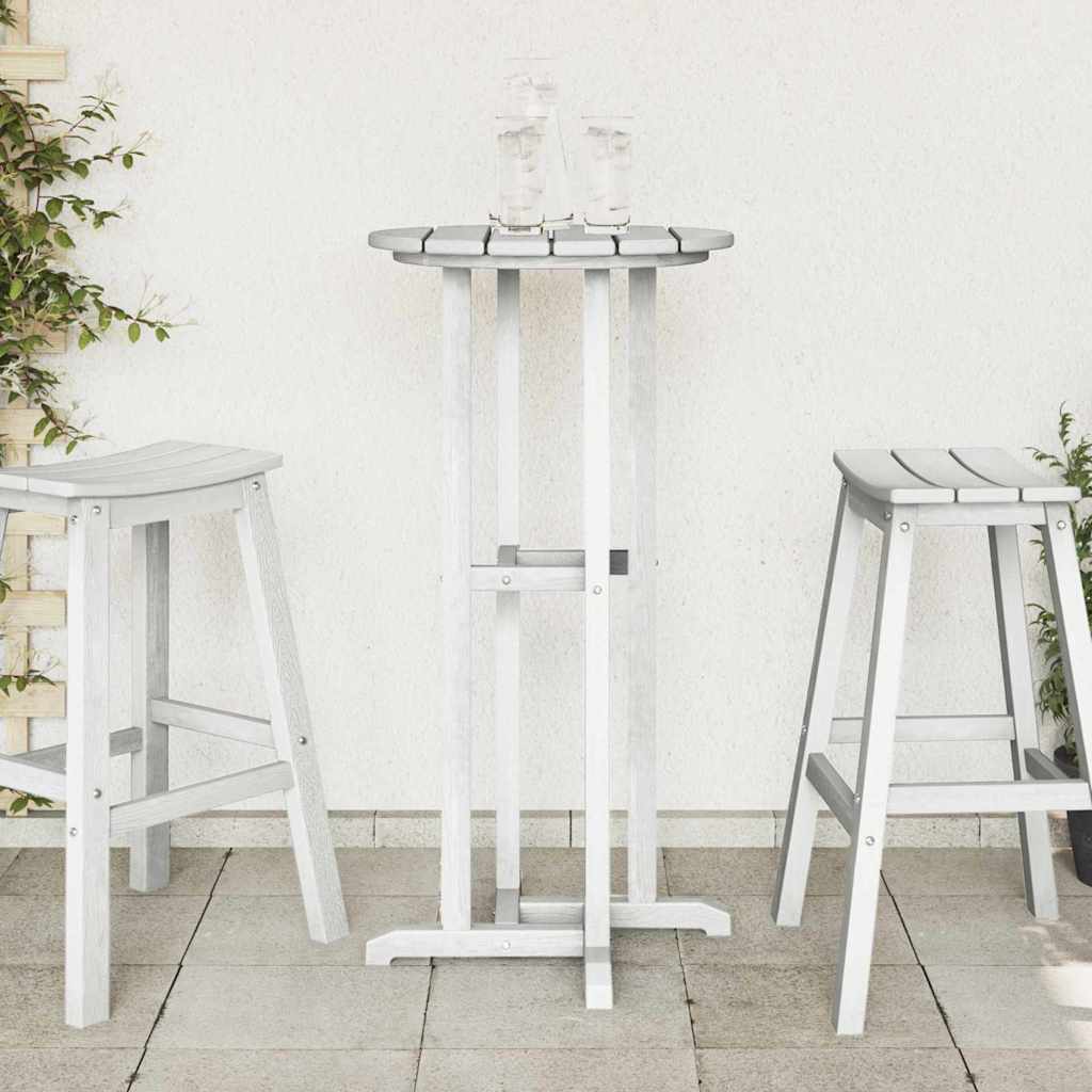 Bartisch Weiß 55 x 55 x 107 cm HDPE