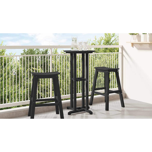 Bartisch Schwarz 55 x 55 x 107 cm HDPE