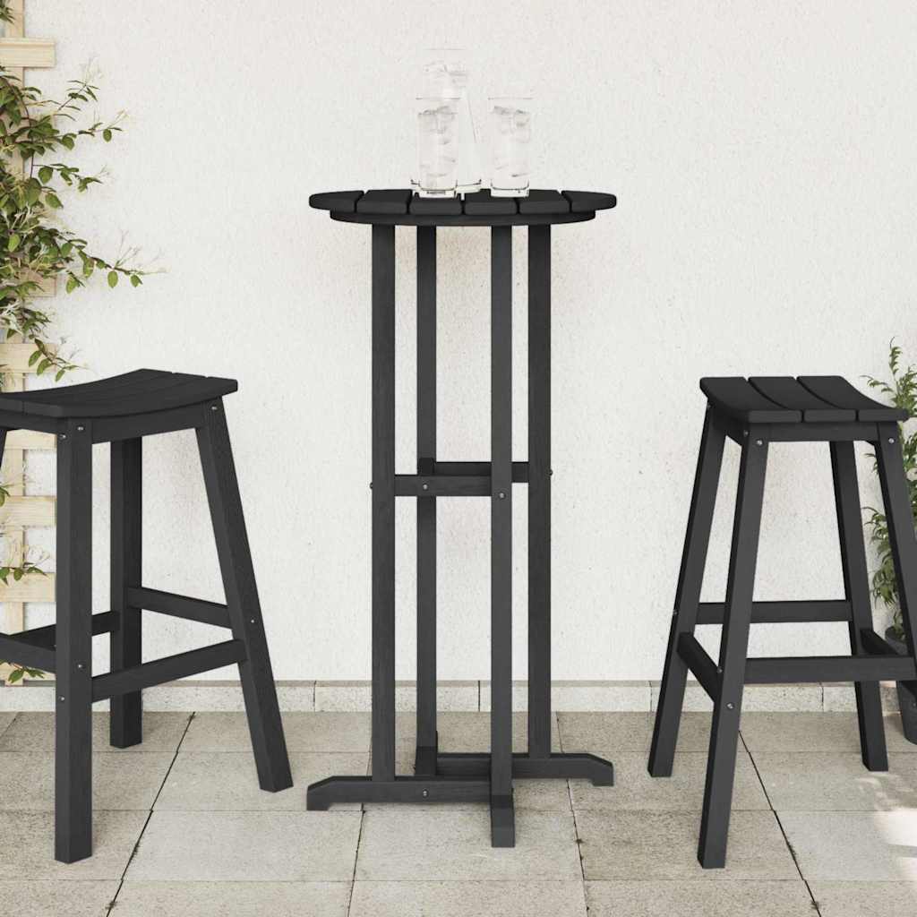 Bartisch Schwarz 55 x 55 x 107 cm HDPE