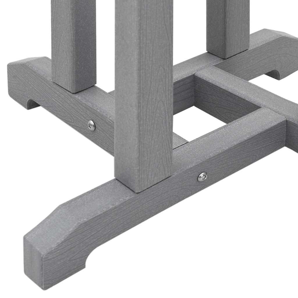Bartisch Hellgrau 55 x 55 x 107 cm HDPE