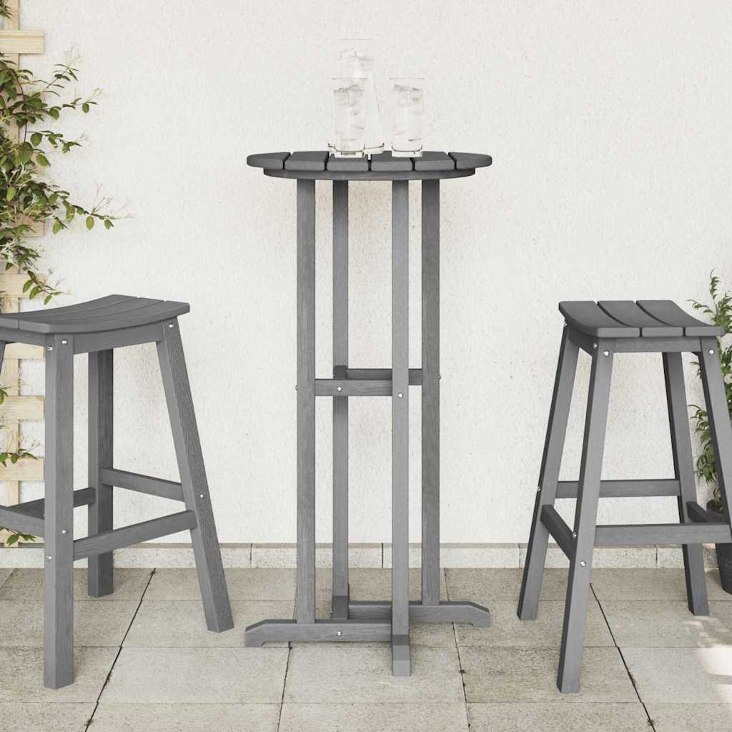 Bartisch Hellgrau 55 x 55 x 107 cm HDPE