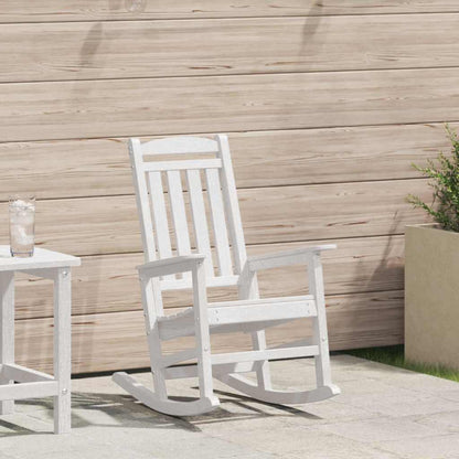 Schaukelstuhl für den Garten Weiß 70 x 92 x 108cm Plastik