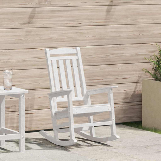 Schaukelstuhl für den Garten Weiß 70 x 92 x 108cm Plastik