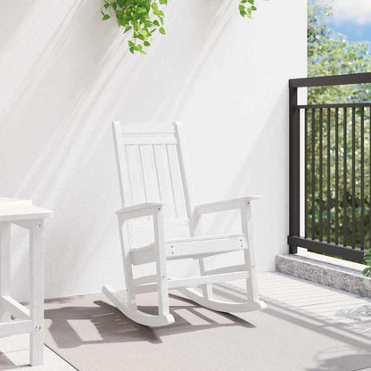 Schaukelstuhl für den Garten Weiß 70 x 92 x 108cm Plastik
