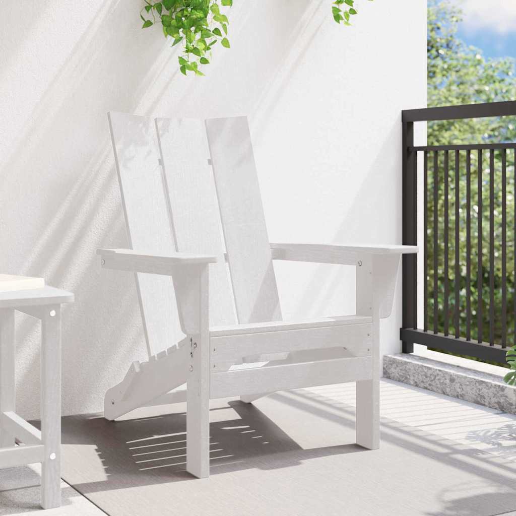 Klappbarer Adirondack-Stuhl Weiß 74.5 x 80.5 x 90cm Plastik