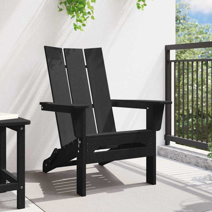 Klappbarer Adirondack-Stuhl Schwarz 74.5 x 80.5 x 90cm Plastik