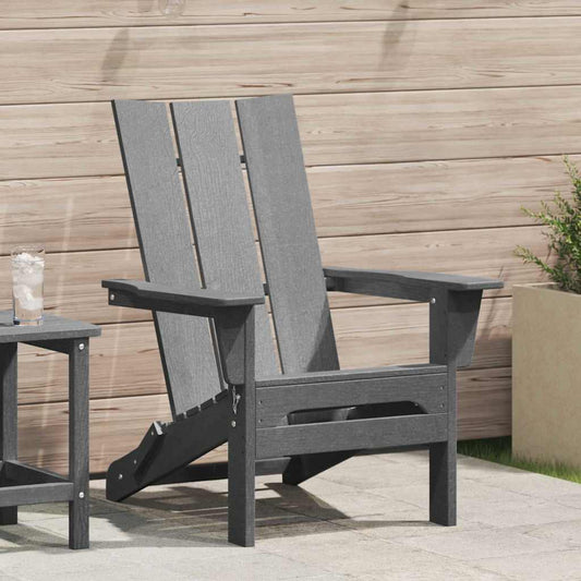 Klappbarer Adirondack-Stuhl Hellgrau 74.5 x 80.5 x 90cm Plastik