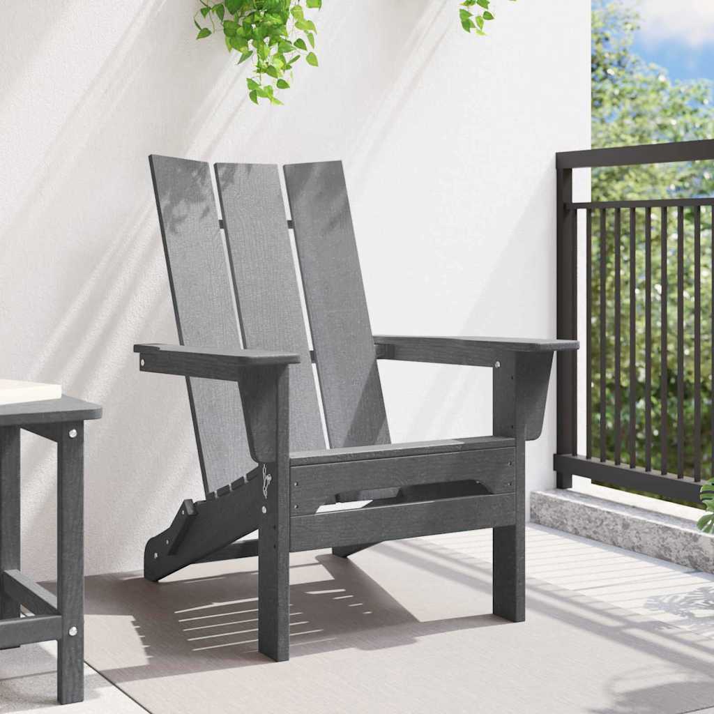 Klappbarer Adirondack-Stuhl Hellgrau 74.5 x 80.5 x 90cm Plastik