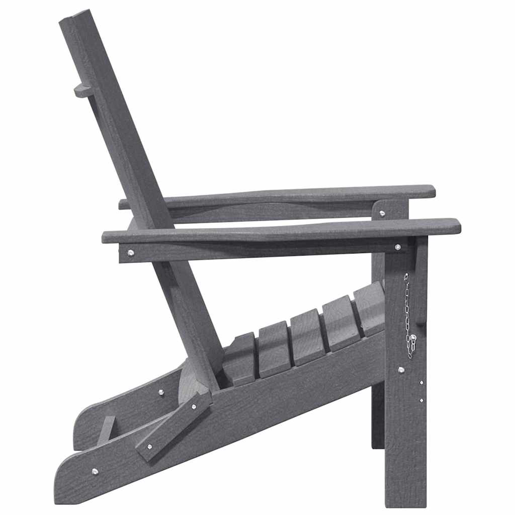 Klappbarer Adirondack-Stuhl Hellgrau 74.5 x 80.5 x 90cm Plastik