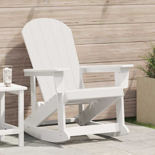 Adirondack-Schaukelstuhl Weiß 73,5 x 92 x 90cm Plastik
