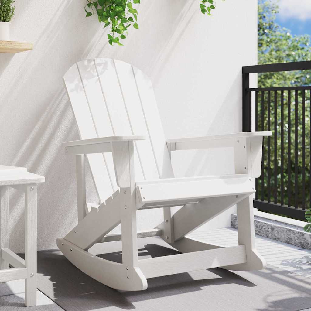 Adirondack-Schaukelstuhl Weiß 73,5 x 92 x 90cm Plastik
