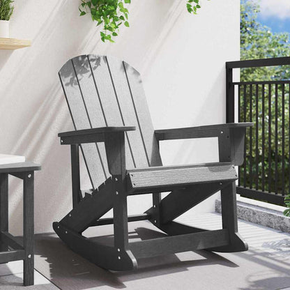 Adirondack-Schaukelstuhl Hellgrau 73,5 x 92 x 90cm Plastik