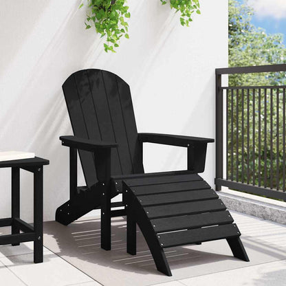 Adirondack-Stuhl mit Kissen Schwarz 74 x 82 x 92 cm Plastik