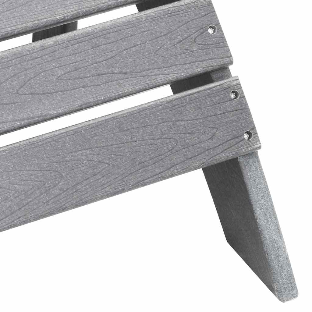 Adirondack-Stuhl Hellgrau 74 x 82 x 92 cm Plastik