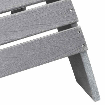 Adirondack-Stuhl Hellgrau 74 x 82 x 92 cm Plastik