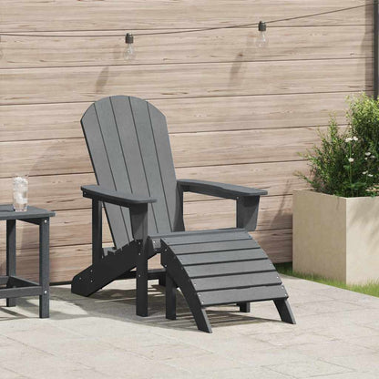 Adirondack-Stuhl Hellgrau 74 x 82 x 92 cm Plastik