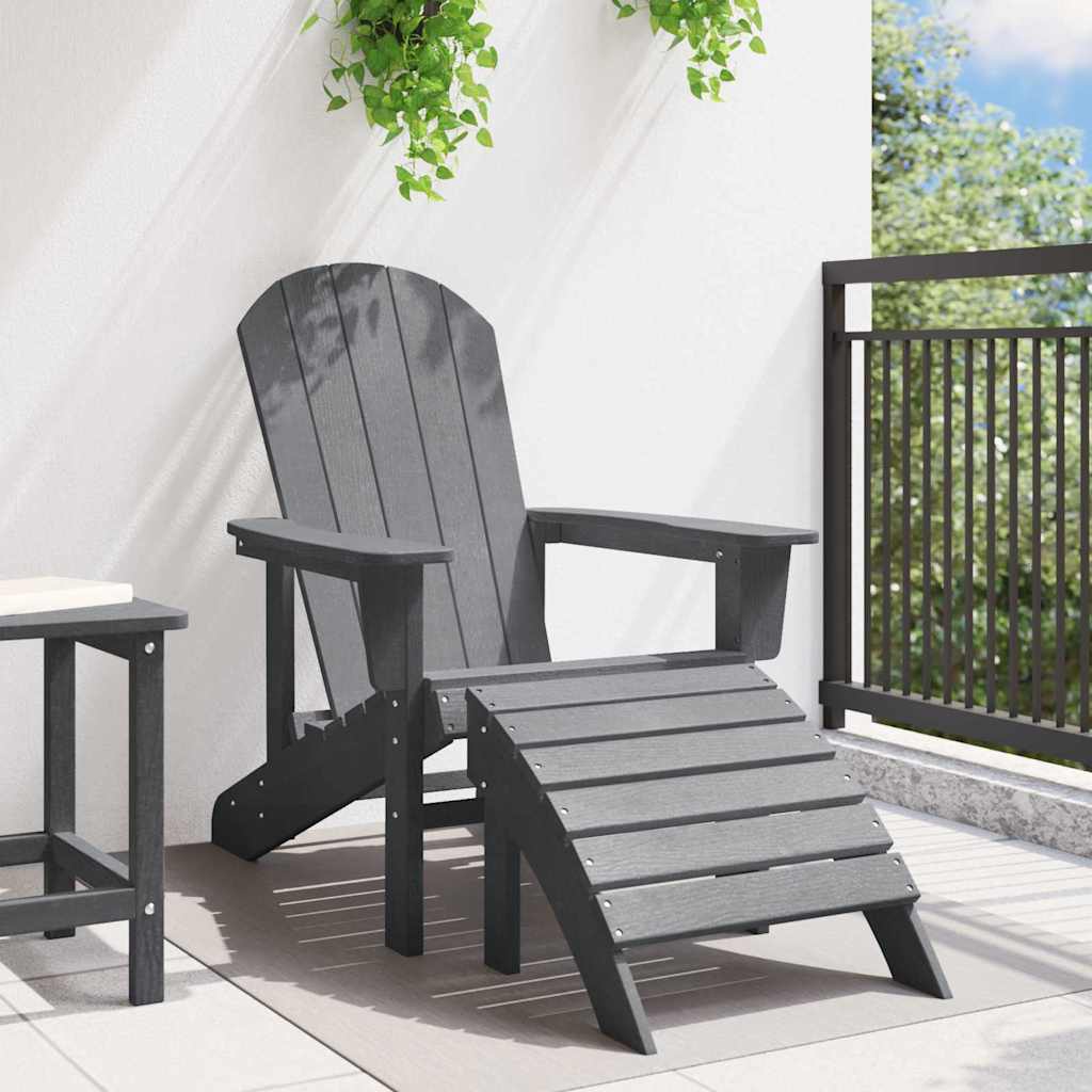 Adirondack-Stuhl Hellgrau 74 x 82 x 92 cm Plastik