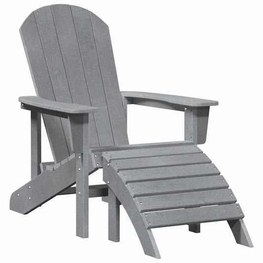 Adirondack-Stuhl Hellgrau 74 x 82 x 92 cm Plastik