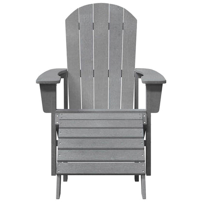 Adirondack-Stuhl Hellgrau 74 x 82 x 92 cm Plastik