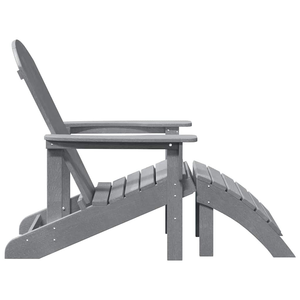 Adirondack-Stuhl Hellgrau 74 x 82 x 92 cm Plastik