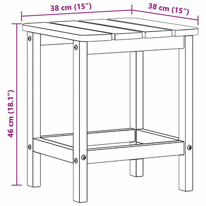 Adirondack Beistelltisch Weiß 38 x 38 x 46 cm HDPE