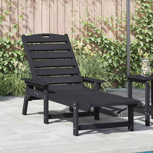Sonnenliege Schwarz 73,5 x 92 x 90cm Plastik