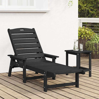 Sonnenliege Schwarz 73,5 x 92 x 90cm Plastik