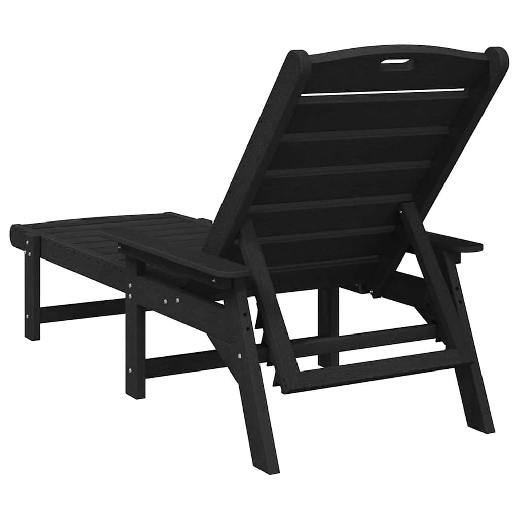 Sonnenliege Schwarz 73,5 x 92 x 90cm Plastik