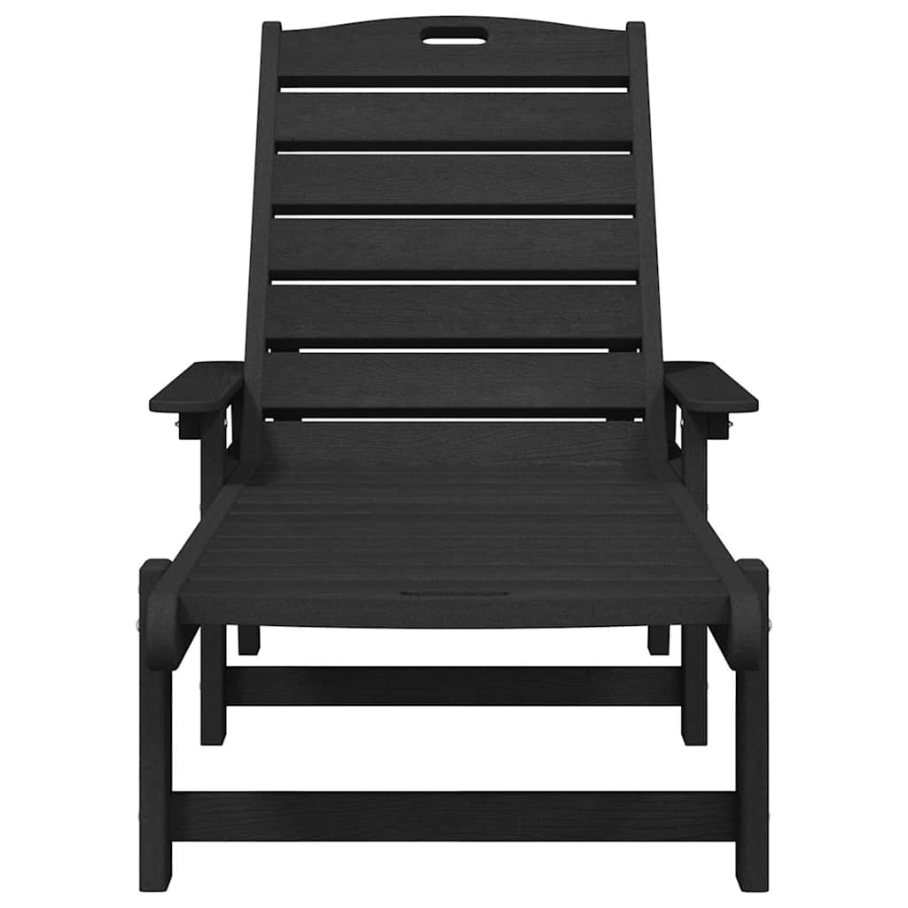 Sonnenliege Schwarz 73,5 x 92 x 90cm Plastik