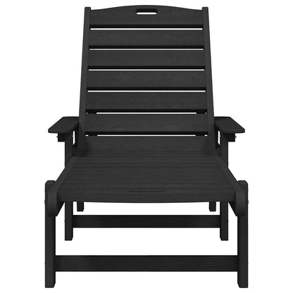 Sonnenliege Schwarz 73,5 x 92 x 90cm Plastik