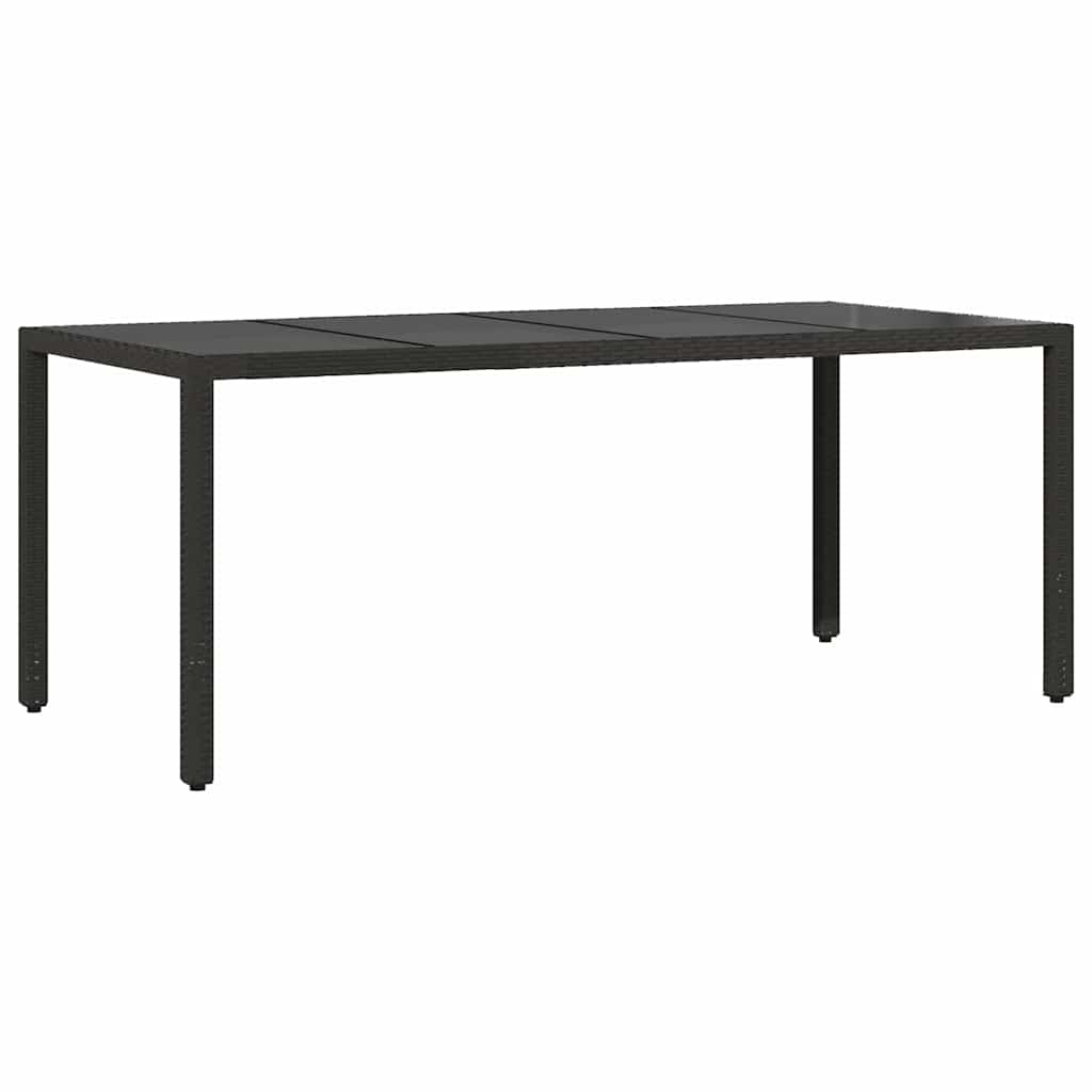 Garten Essgruppe 9 pcs Schwarz Poly Rattan