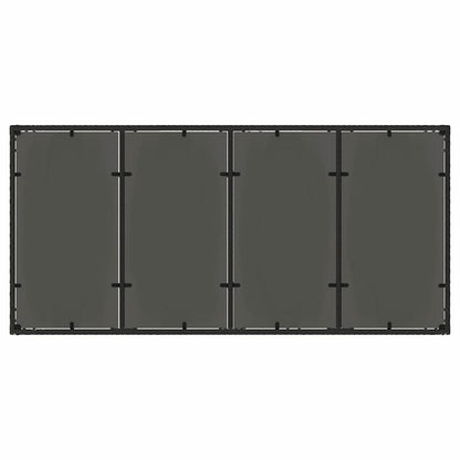 Garten Essgruppe 9 pcs Schwarz Poly Rattan