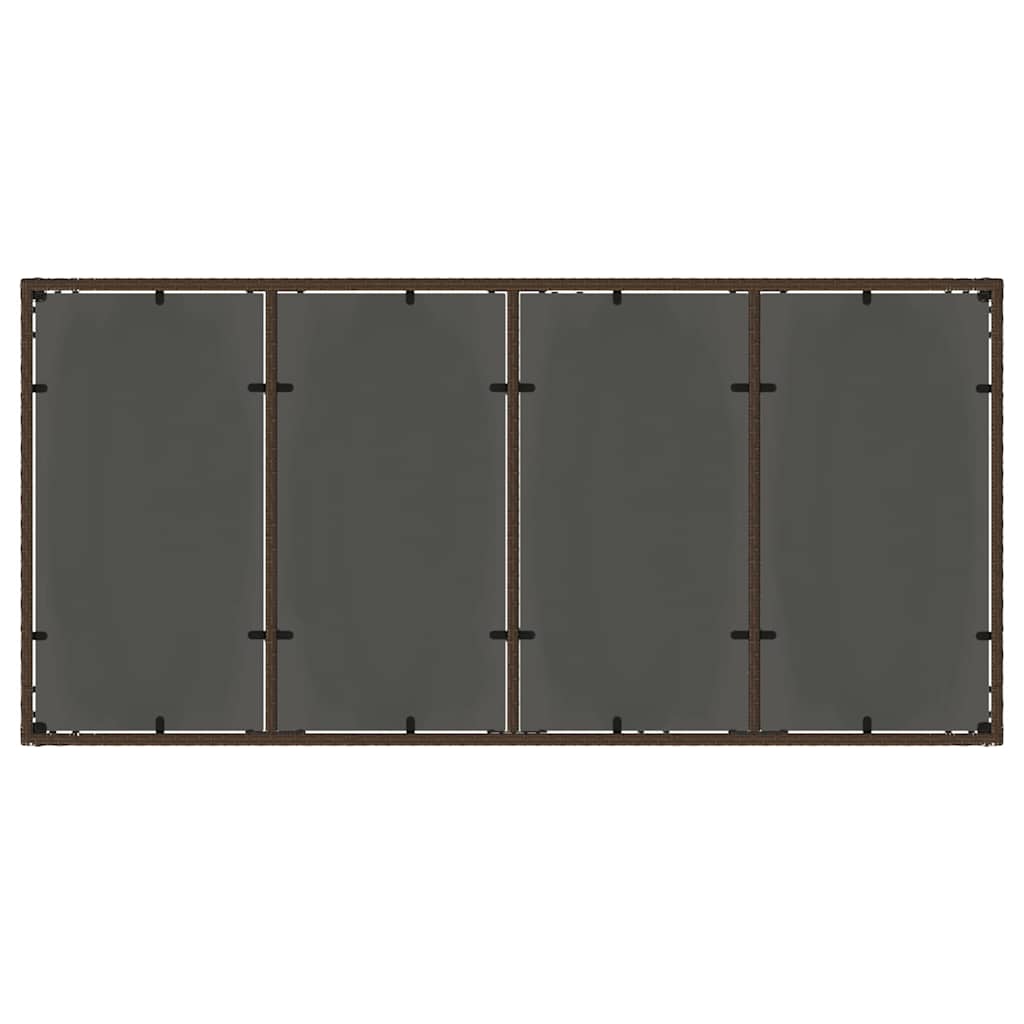 Garten Essgruppe 7 pcs Braun Poly Rattan