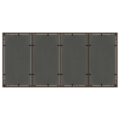 Garten Essgruppe 7 pcs Braun Poly Rattan