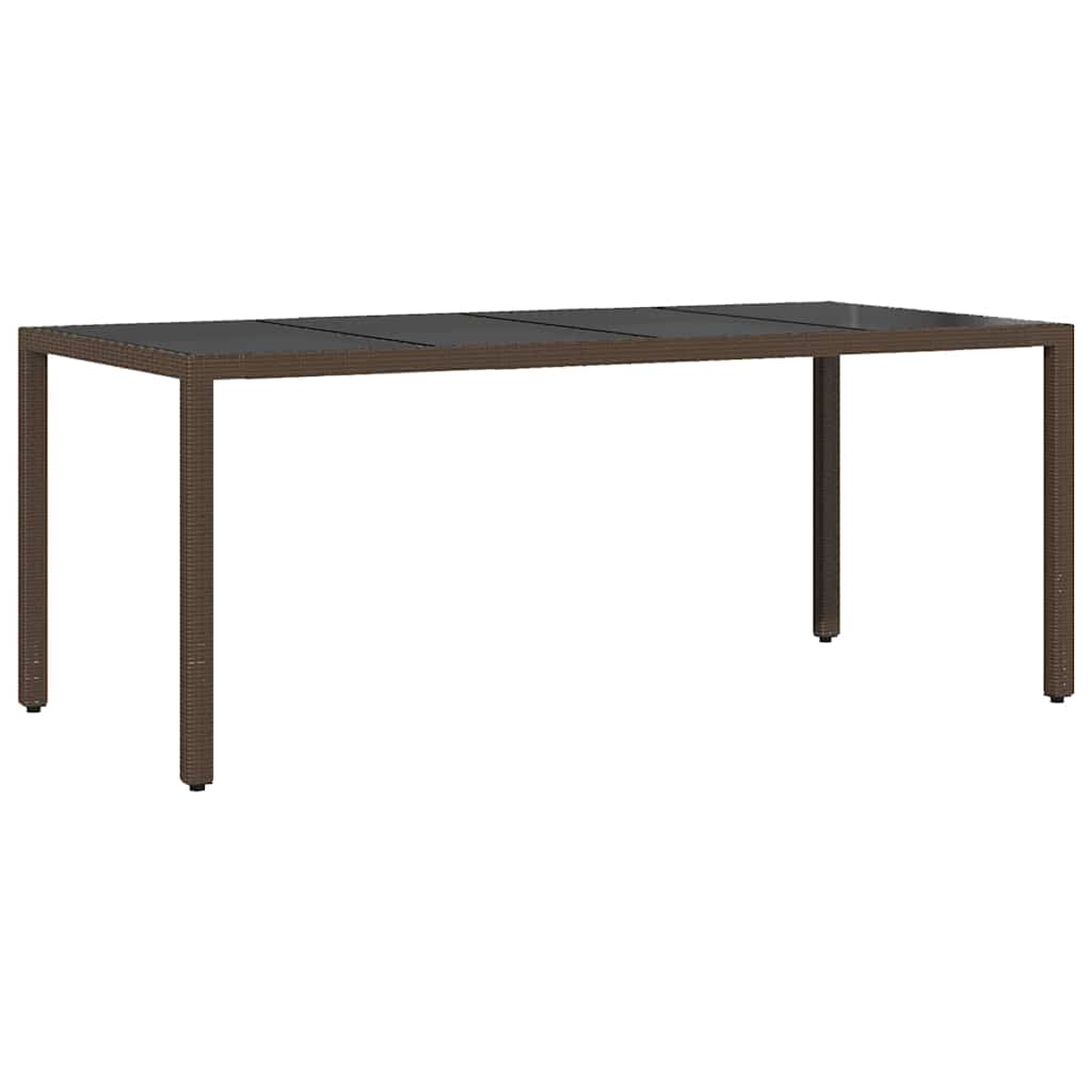 Garten Essgruppe 9 pcs Braun Poly Rattan