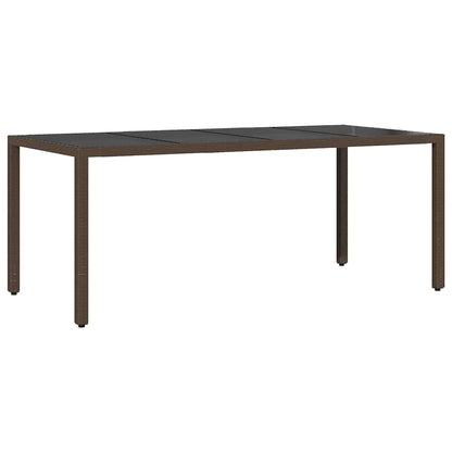 Garten Essgruppe 9 pcs Braun Poly Rattan