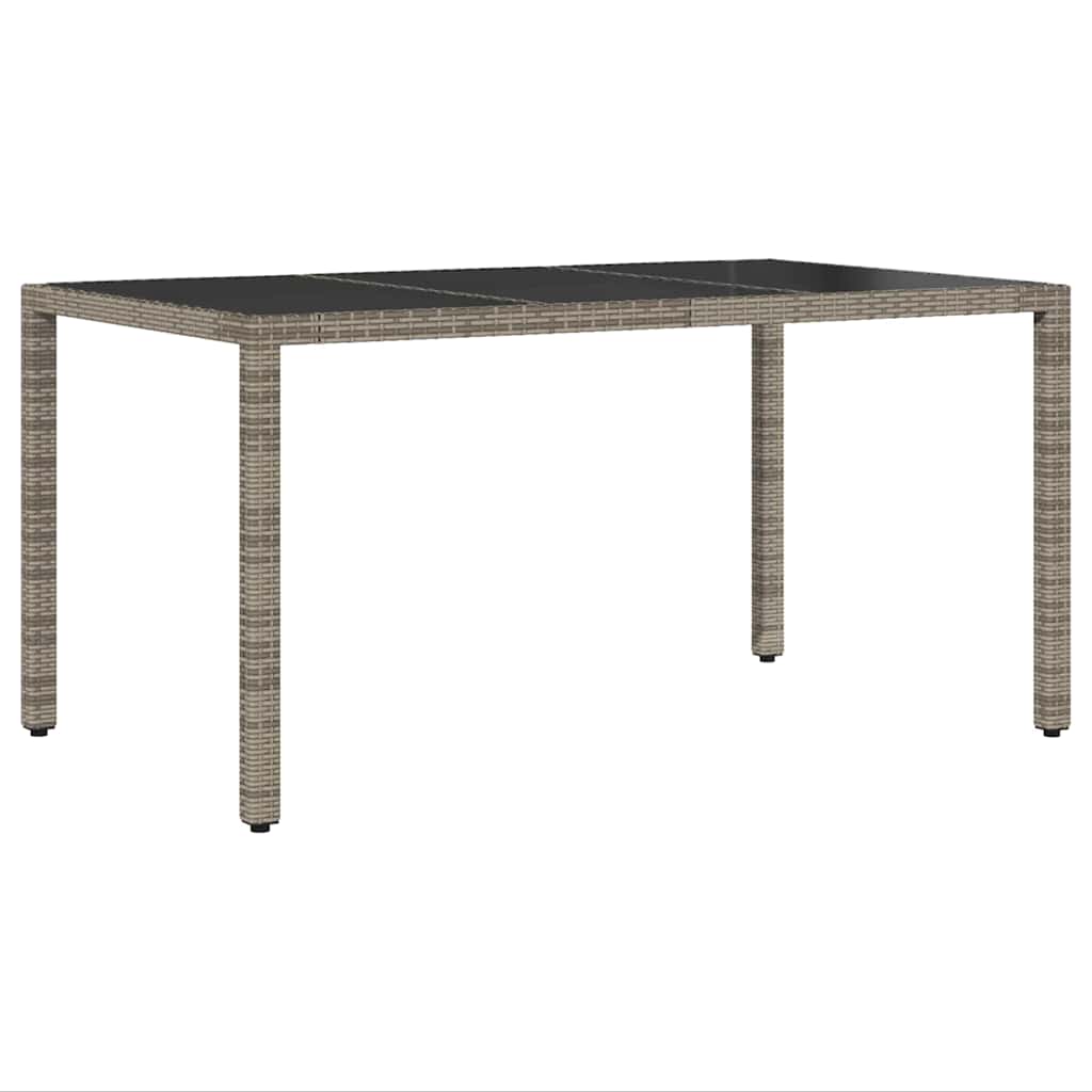 Garten Essgruppe 7 pcs Grau Poly Rattan