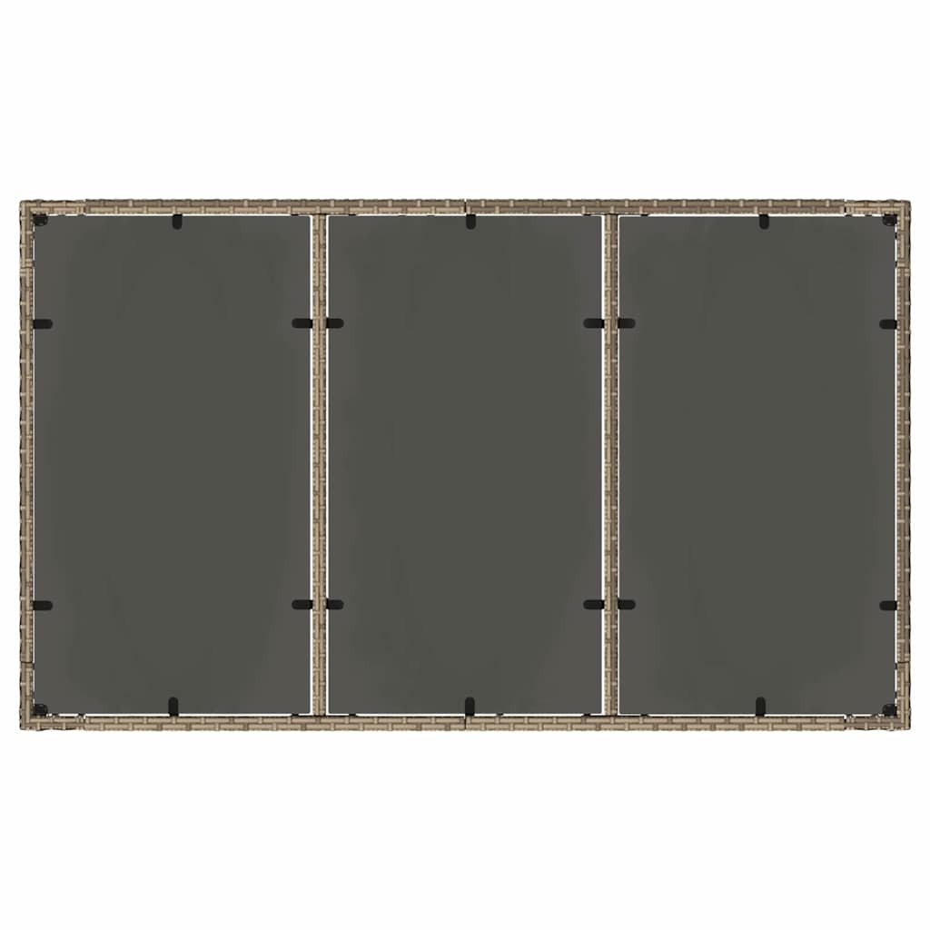 Garten Essgruppe 7 pcs Grau Poly Rattan