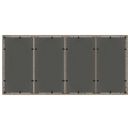 Garten Essgruppe 7 pcs Grau Poly Rattan