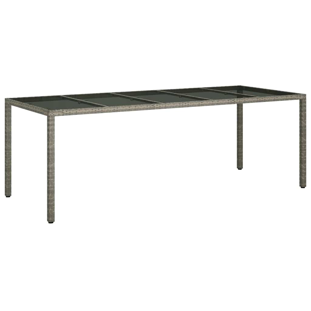 Garten Essgruppe 11 pcs Grau Poly Rattan