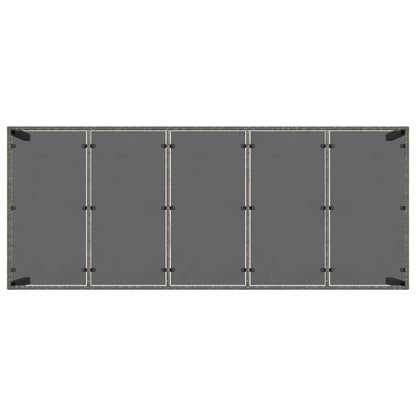 Garten Essgruppe 11 pcs Grau Poly Rattan
